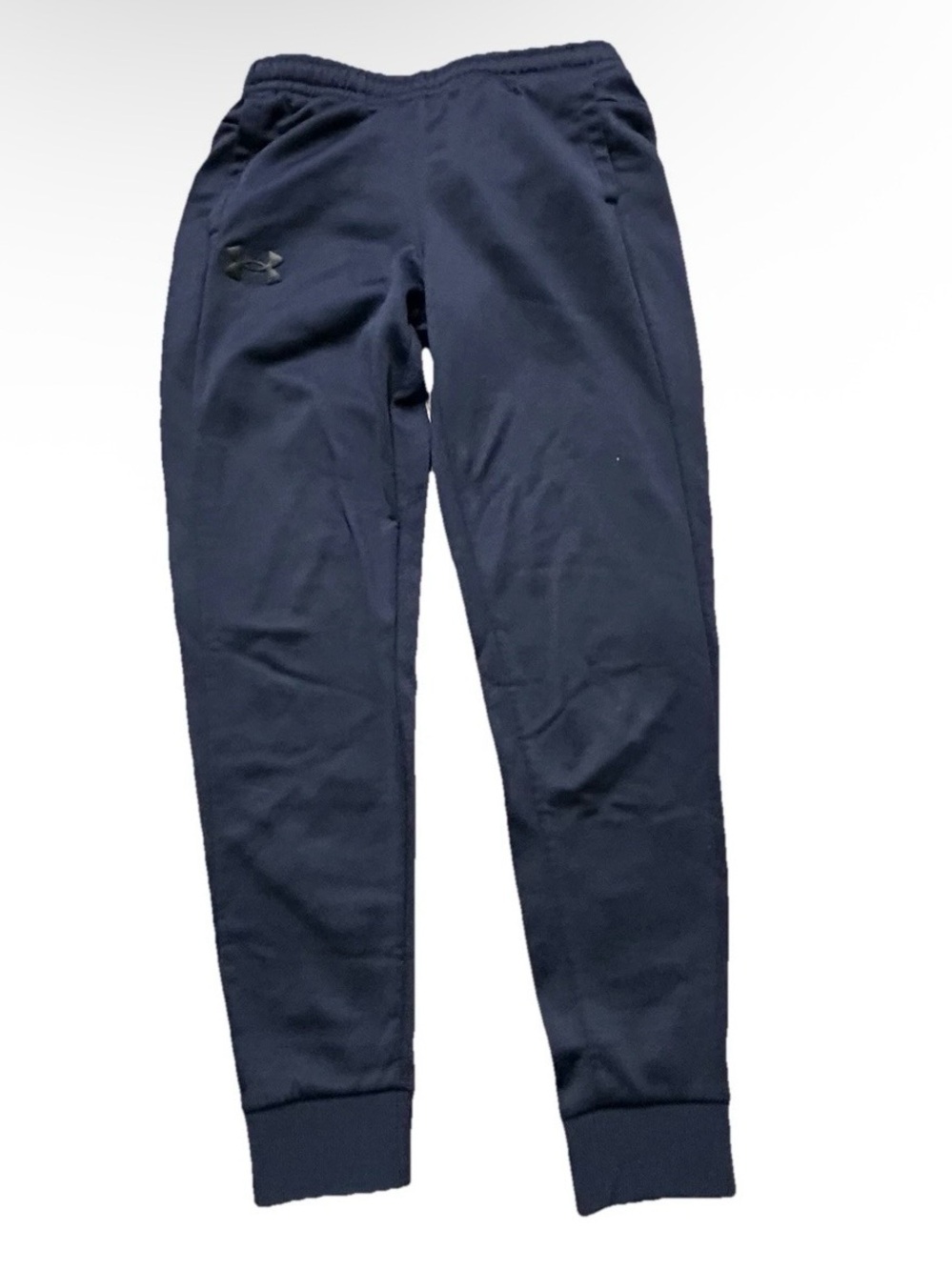 Boy’s Under Armour Navy Blue Fleece Lined Sweatpants Joggers Size Large